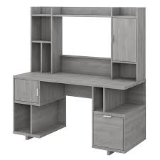 We made our daughter an easy plywood desk but our son is a typical 9 year old boy with lots of energy. Madison Avenue 60w Computer Desk With Hutch In Modern Gray Engineered Wood Mds004mg