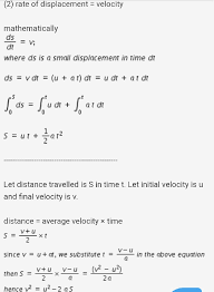Velocity Relation Using Calculus Method