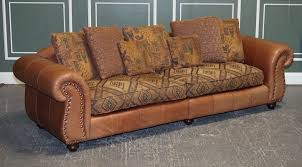 Egyptian Pattern Fabric Grand Sofa