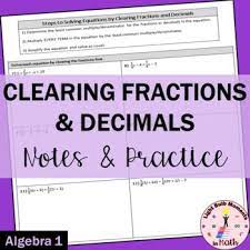 Solving Equations Fractions Decimals