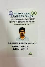 white rectangular collage id cards