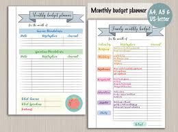 Budget Planner Printable Template Digital Pdf Bujo Bullet Journal