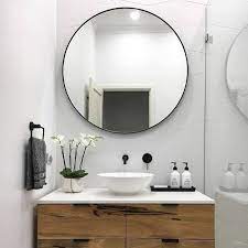 Bathroom mirrors are an essential part of our morning routine. Bathroom Mirror Also Oval Bathroom Mirrors With Lights Also Round Bathroom Vanity Mirror Also Fram Diy Bathroom Remodel Bathroom Interior Round Mirror Bathroom