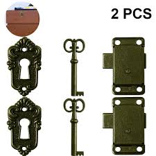 set of 2 vine cabinet door locks