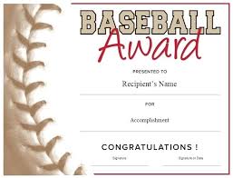 Baseball Award Certificates Templates Certificate Check Template