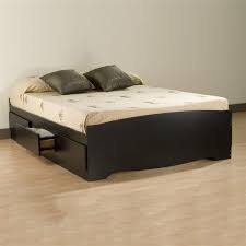 black queen platform bed with storage