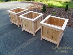 Cedar Planter Boxes Diy Wooden