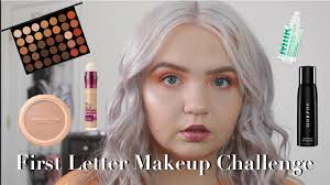 first letter makeup challenge using