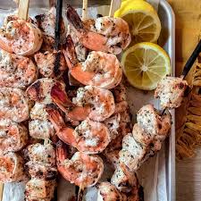 grilled shrimp and en kabobs