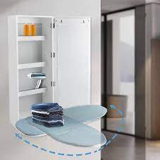 Ironing Board Cover W Mirror White