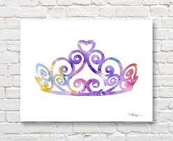 Tiara Art Print Princess Crown Abstract