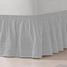 solid king bed skirt