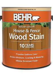 Solid Color House Fence Wood Stain Behr