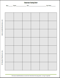 Shaded Classroom Seating Chart Student Handouts