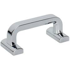 polished chrome cabinet pull handle