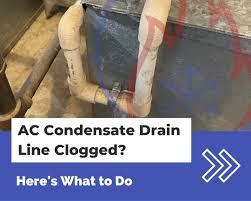 ac condensate drain line clogged here