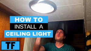 led ceiling light installation flush