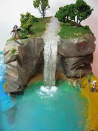 how to make a diorama waterfall