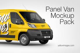 Panel Van Mockup Pack In Handpicked Sets Of Vehicles On Yellow Images Creative Store