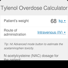 tylenol overdose calculator