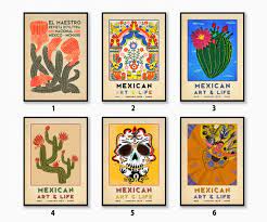 Mexican Poster Sets Mexican Wall Art