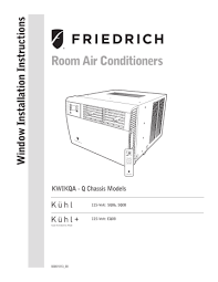 Friedrich vertical air conditioning system installation and operation manual. Friedrich Sq06n10b User Manual Manualzz