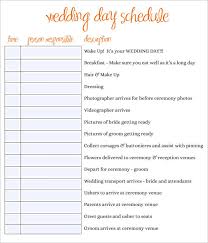33 wedding schedule templates