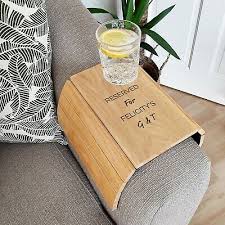 Uk_ 4 pockets sofa chair arm rest organiser tray armchair caddy. Flexible Wooden Sofa Arm Chair Tray Media Organiser Snack Tray Personalised 21 99 Picclick Uk