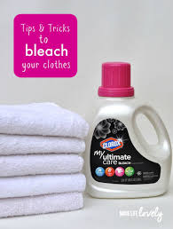 tips tricks to bleach your clothes
