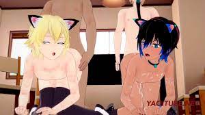 Yaoi Hentai 3D Orgy - Two NekoBoys are Fucked by a Foxboy and WolfBoy, they  cums in their ass - XVIDEOS.COM