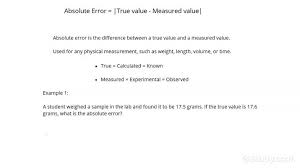 calculate absolute error chemistry
