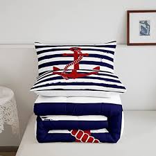 Nautical Anchor Comforter Set Geometric