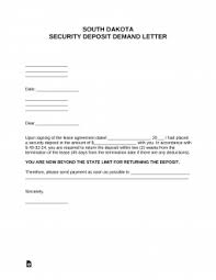 free south dakota security deposit