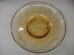 vintage depression glass amber 12 1 2