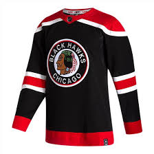 The blackhawks' reverse retro jersey is inspired by its white sweater from 1940 and will be all black. Chicago Blackhawks Adidas Adizero Reverse Retro Authentic Jersey Sport Chek