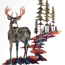 3d Metal Wall Art Decoration Deer