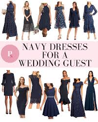 navy blue dresses for wedding guests