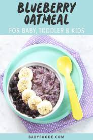 blueberry oatmeal for baby toddler