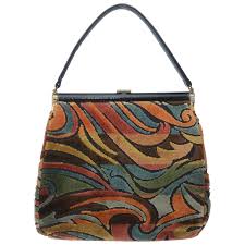 velvet carpetbag handbag at 1stdibs