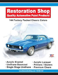 Restoration Shop 144 Color Chart Auto Car Paint Chips Buy