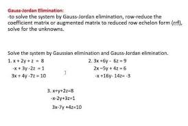 Answered Gauss Jordan Elimination To