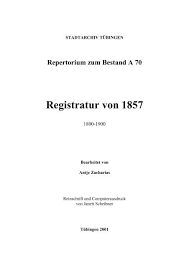 Top marken | günstige preise | große auswahl. Registratur Von 1857 1806 1900 Findbuch In Tubingen
