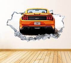 Mustang Gt Wall Decal Smashed Racing