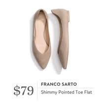 Franco Sarto Shimmy Pointed Toe Flat