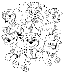 The series focuses on a boy named ryder who leads a pack of search and rescue dogs known as the paw patrol. Rubble And His Friends In Paw Patrol Coloring Page Free Printable Coloring Pages For Kids