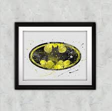 Batman Watercolor Print Batman Art