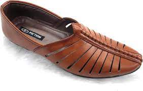 Fiction Mens Sandal shoe cum sandal mojdi Beauty Walk Karishma Footwear  (Tan, numeric_6) : Amazon.in: Fashion