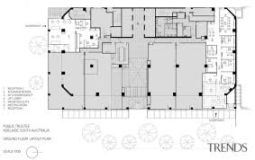floor plan for the offices of the p