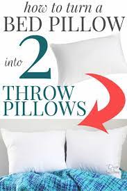 Bed Pillow Into Throw Pillows