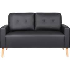 modern loveseat couch pu leather sofa